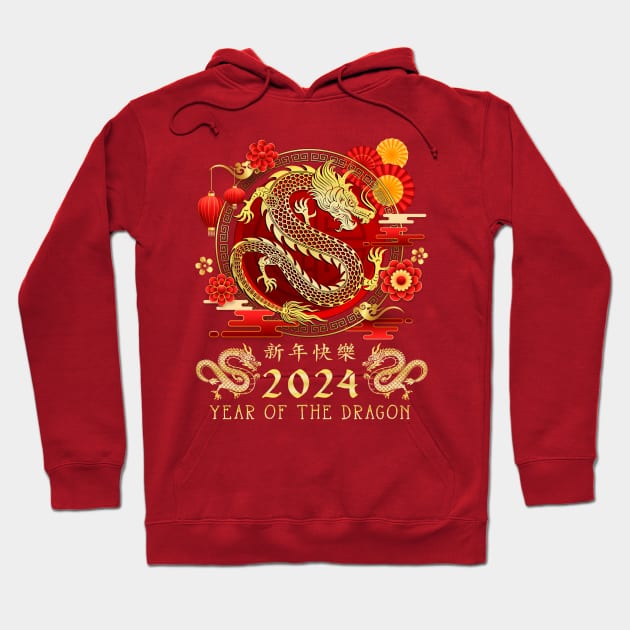 Chinese New Year 2024 Hoodie by Sandra Holloman